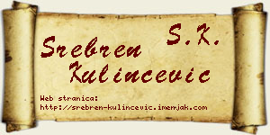 Srebren Kulinčević vizit kartica